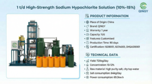 high-strength sodium hypochlorite generator front view